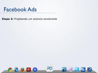 Facebook Ads
Etapa 3: Projetando um anúncio envolvente
 