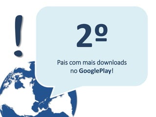 2º 
Pais com mais downloads no GooglePlay!  