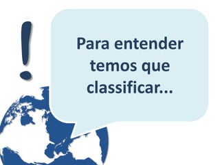 Para entender temos que classificar...  