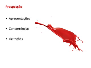 Prospecção


• Apresentações

• Concorrências

• Licitações
 