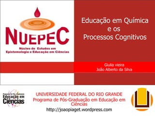 Educação em Química e os  Processos Cognitivos UNIVERSIDADE FEDERAL DO RIO GRANDE Programa de Pós-Graduação em Educação em Ciências http://joaopiaget.wordpress.com Giulia vieira João Alberto da Silva 