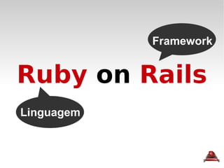 Ruby   on   Rails Linguagem Framework 