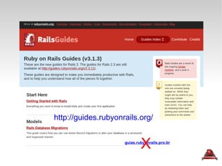 guias.rubyonrails.pro.br http://guides.rubyonrails.org/ X 