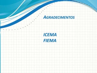 AGRADECIMENTOS
ICEMA
FIEMA
 
