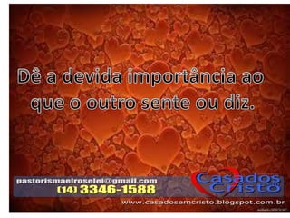 Palestra resolução de conflitos conjugais slides