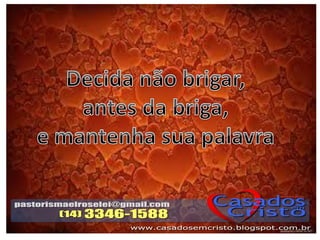 Palestra resolução de conflitos conjugais slides