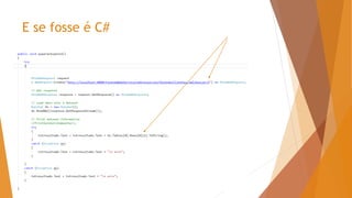 E se fosse é C#
 