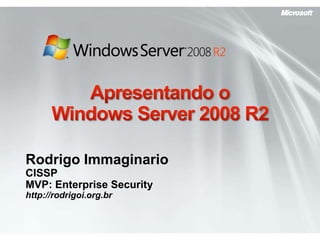 Rodrigo Immaginario 
CISSP 
MVP: Enterprise Security 
http://rodrigoi.org.br 
 
