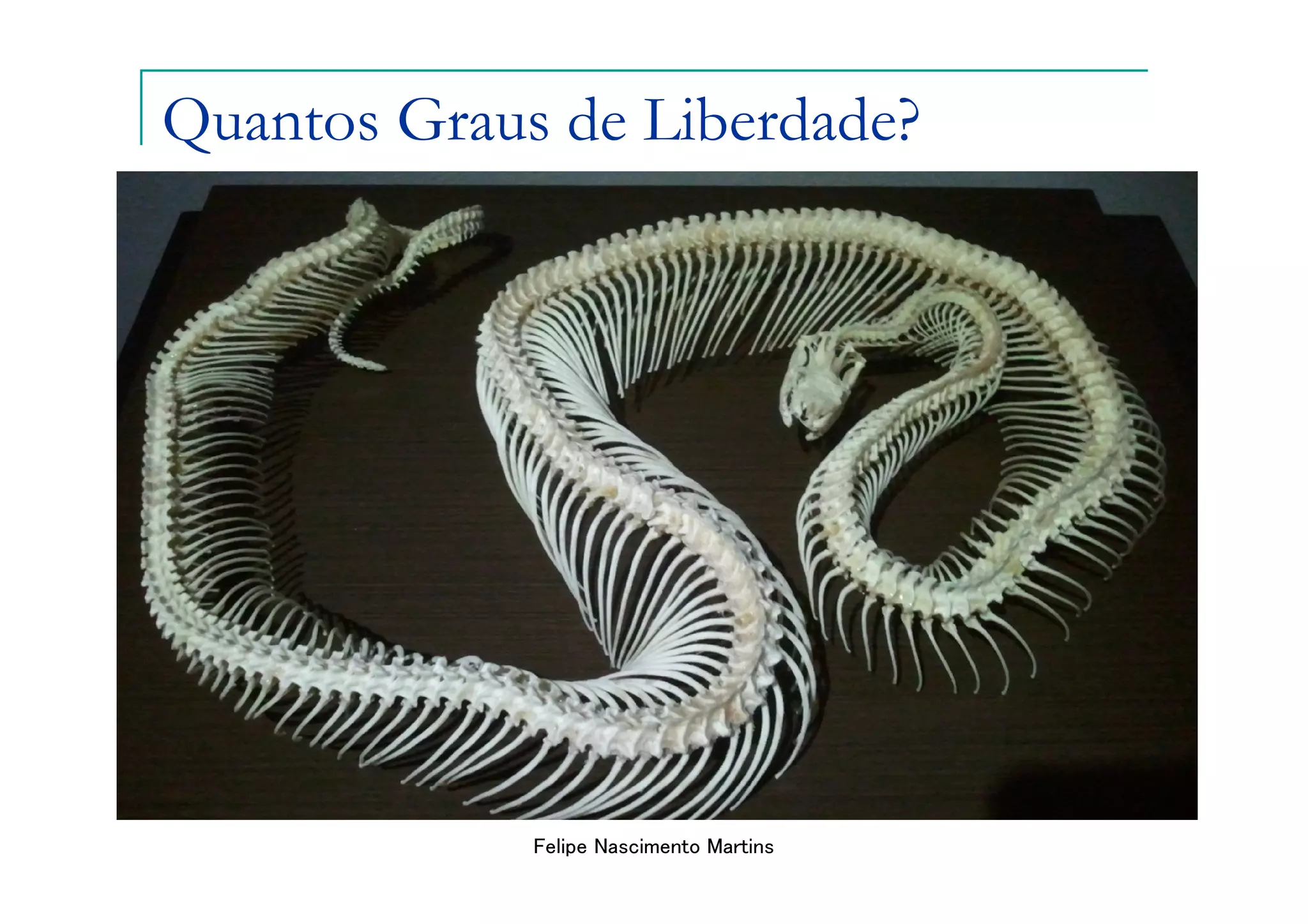 Quantos Graus de Liberdade?




             Felipe Nascimento Martins
 