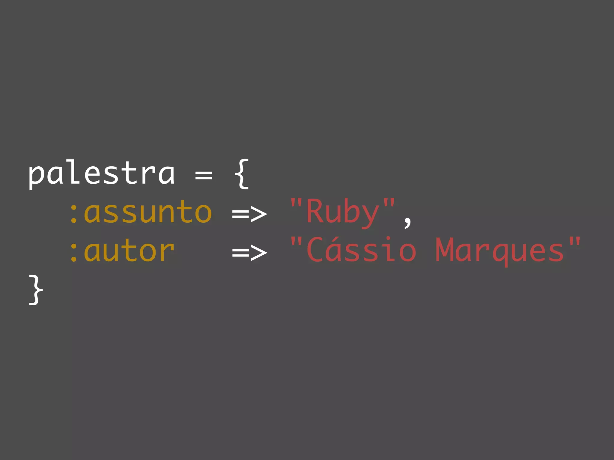 Palestra Ruby