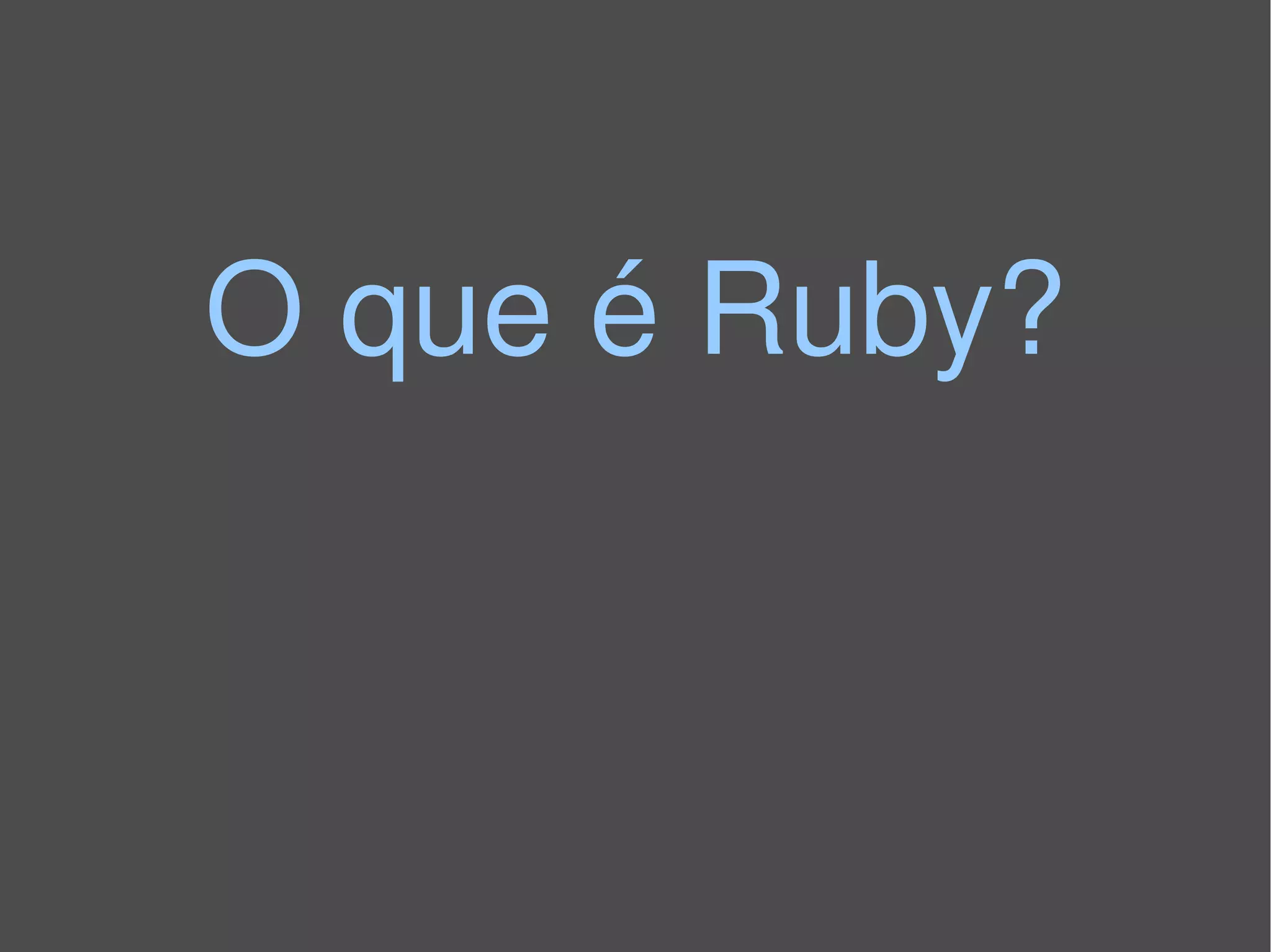 Palestra Ruby