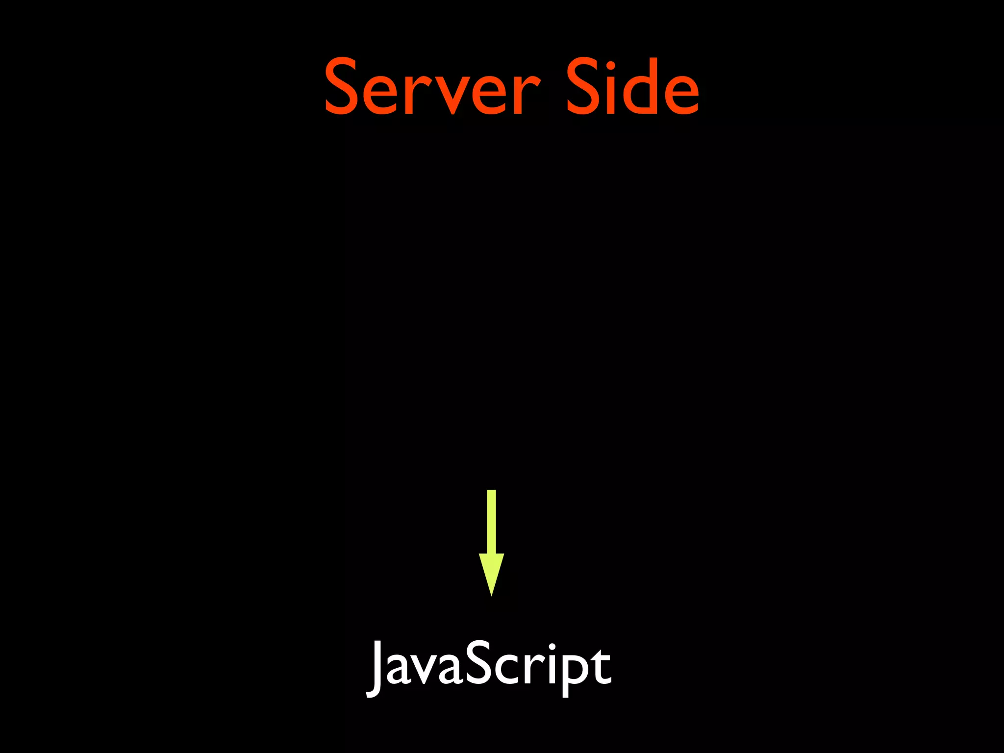 Server Side JavaScript 