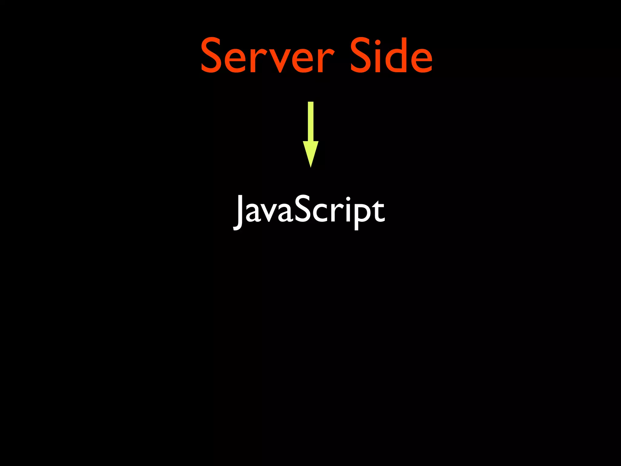 Server Side JavaScript 