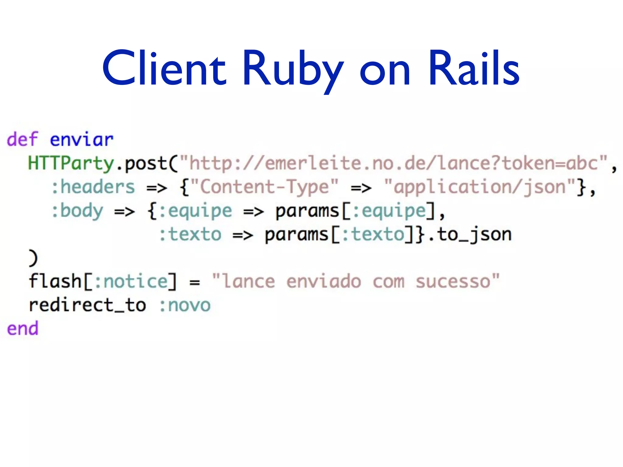 Client Ruby on Rails 