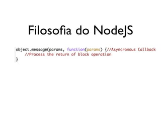 Filosoﬁa do NodeJS
 