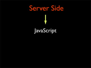 Server Side

 JavaScript
 
