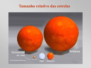 TamanhoTamanho relativorelativo dasdas estrelasestrelas
 