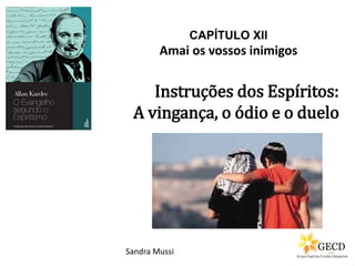 CAPÍTULO XII
Amai os vossos inimigos
Instruções dos Espíritos:
A vingança, o ódio e o duelo
Sandra Mussi
 