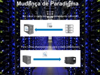 Mudança de Paradigma
Samuel Otero Schmidt
De: Levar o dado para o processamento (servidor)
Para: Levar processamento para o dado (distribuído)
 