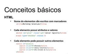 Conceitos básicos
HTML
 