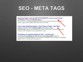 SEO - META TAGS
 