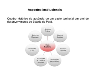 Aspectos Institucionais Quadro histórico de ausência de um pacto territorial em prol do desenvolvimento do Estado do Pará. 