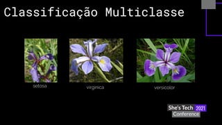 Classificação Multiclasse
versicolor
virginica
setosa
 