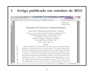 1 Artigo publicado em outubro de 2012
6
 