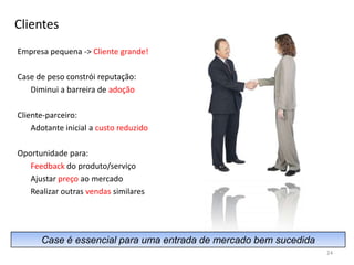 Inovação de valorDiminui custos...... e aumenta percepção de valor para o comprador...... simultaneamente21Estrutura de CustosInovaçãode ValorValor para o compradorInovação deve pressupor obtenção de lucro através de redução de custos e precificação adequada da oferta