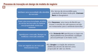 Processo de inovação em design de modelo de negócio
 