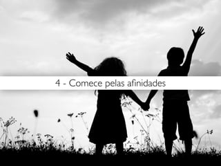 “O que o leva a crer que eu já
menti pra você?”
Investigar a validade da pressuposição
PRESSUPOSIÇÃO
Quando uma aﬁrmação para ser verdadeira, pressupões
outra não dita.
Ex.:“Lá vem você vai me
contar outra mentira...”
pergunta
desafio
Direciona-
mento
padrao do metamodelo
~
 