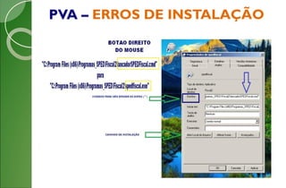 PVA – ERROS DE INSTALAÇÃO
 