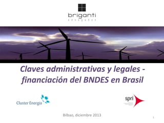 Claves administrativas y legales financiación del BNDES en Brasil

Bilbao, diciembre 2013

1

 