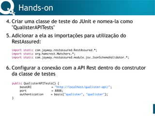 TDC2015: Testes em APIs REST com Rest-Assured | PDF