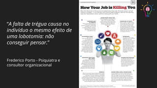 “A falta de trégua causa no
indivíduo o mesmo efeito de
uma lobotomia: não
conseguir pensar.”
Frederico Porto - Psiquiatra e
consultor organizacional
 
