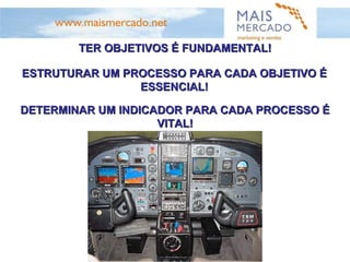 INDICADORES COMERCIAIS Apresentam o desempenho de cada Processo Comercial Podem ser utilizados para avaliar o cumprimento do processo DURANTE o ciclo de vendas São atribuídos a cada indivíduo da Força de Vendas, permitindo uma comparação individual de desempenho 