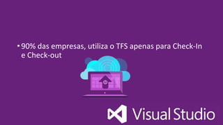• 90% das empresas, utiliza o TFS apenas para Check-In
e Check-out
 