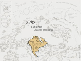 22%
 audiência
   usuários brasileiros




                          ComScore - dez/2010
 