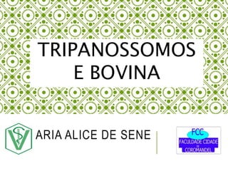 MARIA ALICE DE SENE
TRIPANOSSOMOS
E BOVINA
 