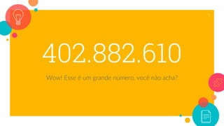 402.882.610
Wow! Esse é um grande número, você não acha?
5
 