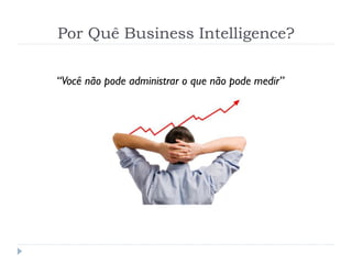 Por Quê Business Intelligence?
“Você não pode administrar o que não pode medir”
 