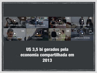 U$ 3,5 bi gerados pela
economia compartilhada em
2013
 
