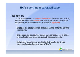 O que é Usabilidade - Conceitos gerais