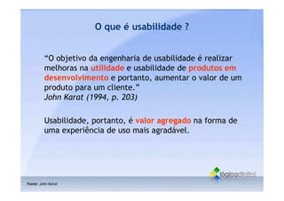 O que é Usabilidade - Conceitos gerais