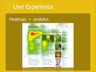 User Experience
Heatmap + analytics

 