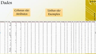 Dados
29/06/2019
DayTech-SãoCarlos-29/06/19-ElaineCecíliaGatto
14
Colunas são
Atributos
Linhas são
Exemplos
 