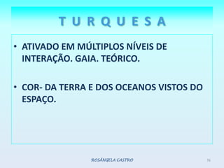 ATIVADO EM MÚLTIPLOS NÍVEIS DE INTERAÇÃO. GAIA. TEÓRICO.COR- DA TERRA E DOS OCEANOS VISTOS DO ESPAÇO.ROSÂNGELA CASTRO76T  U  R  Q  U  E  S  A