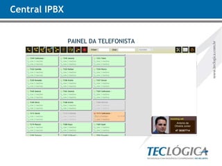 Central IPBX PAINEL DA TELEFONISTA Antonio de Oliveira Junior 47 30367714 