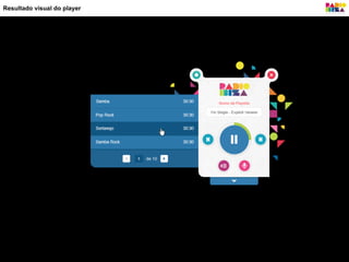 Resultado visual do player
 