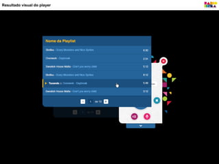 Resultado visual do player
 